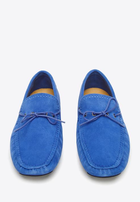 Men's suede driver loafers, blue, 94-M-904-3-40, Photo 3
