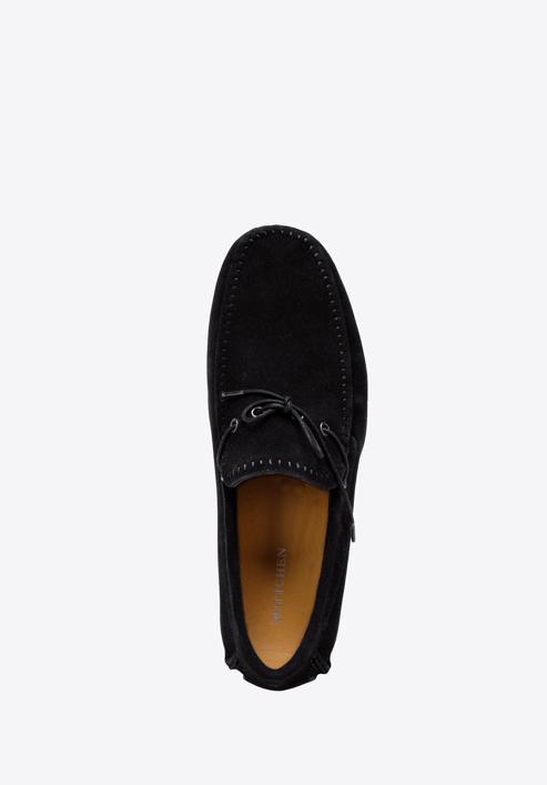 Men's suede driver loafers, black, 94-M-904-3-43, Photo 4