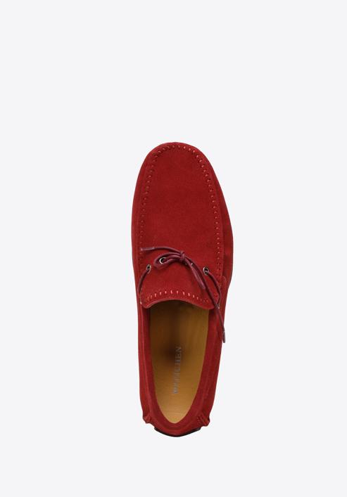 Men's suede driver loafers, red, 94-M-904-5-42, Photo 4