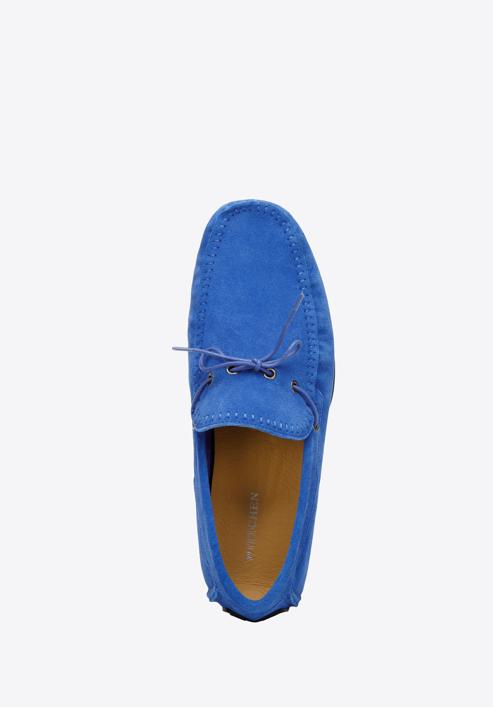 Men's suede driver loafers, blue, 94-M-904-3-42, Photo 4