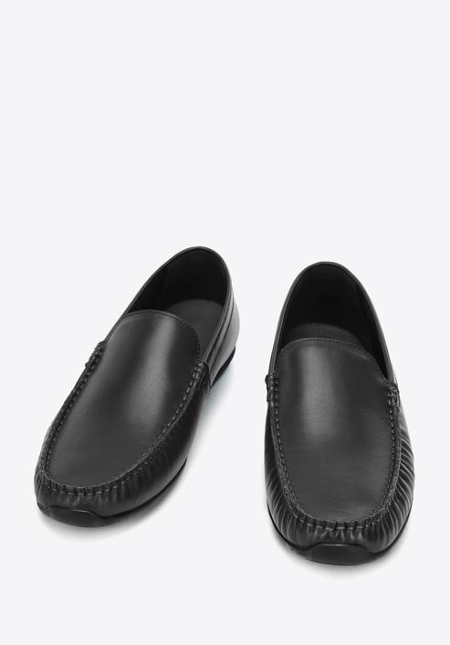 Men's classic leather loafers, black, 94-M-900-4-44, Photo 2