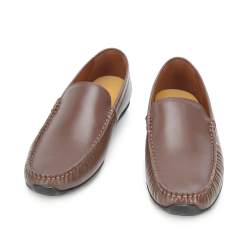 Men's classic leather loafers, brown, 94-M-900-4-42, Photo 1