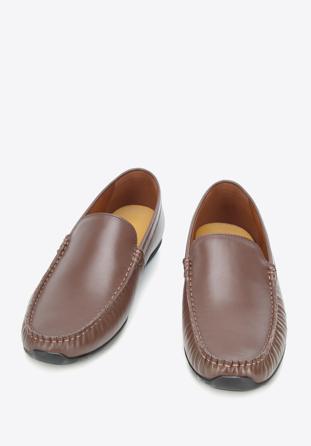 Men's classic leather loafers, brown, 94-M-900-4-43, Photo 1