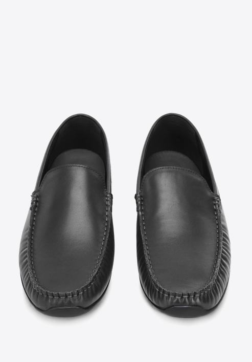 Men's classic leather loafers, black, 94-M-900-4-42, Photo 3