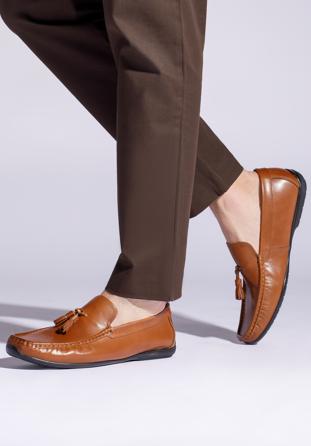 Men's leather tassel loafers