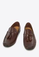 Men's leather tassel loafers, dark brown, 94-M-901-5-45, Photo 2