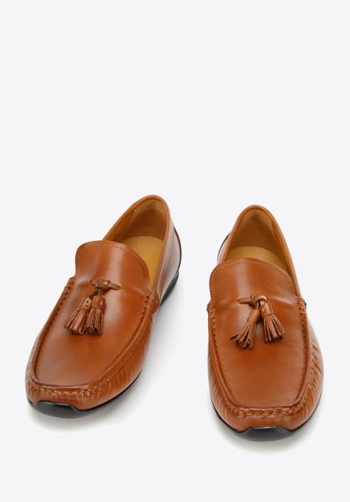 Men's leather tassel loafers, brown, 94-M-901-4-41, Photo 2