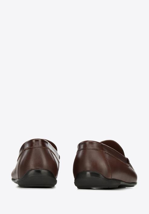 Men's leather tassel loafers, dark brown, 94-M-901-5-45, Photo 5
