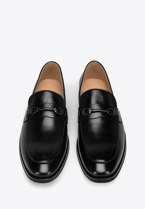 Men's leather bit loafers, black, 98-M-707-1-44, Photo 3