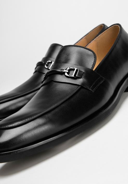 Men's leather bit loafers, black, 98-M-707-1-44, Photo 7