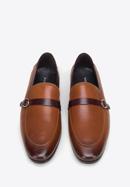 Men's leather strap moccasins, light brown, 98-M-711-5-41, Photo 3