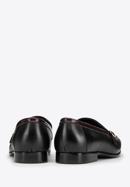 Men's leather strap moccasins, black-burgundy, 98-M-711-5-41, Photo 4