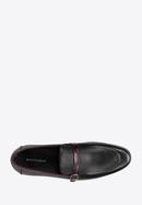 Men's leather strap moccasins, black-burgundy, 98-M-711-15-41, Photo 5