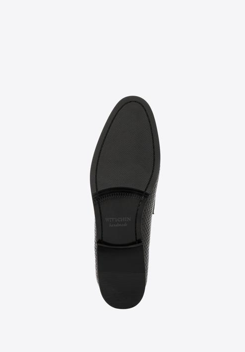 Men's leather tassel loafers, black, 98-M-709-1-45, Photo 6