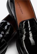 Men's patent leather moccasins, black, 98-M-706-1-45, Photo 8