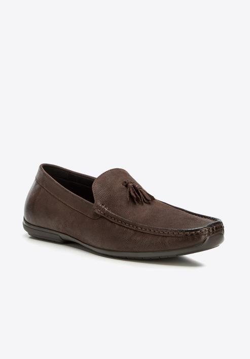 Men's shoes, dark brown, 90-M-905-4-39, Photo 1
