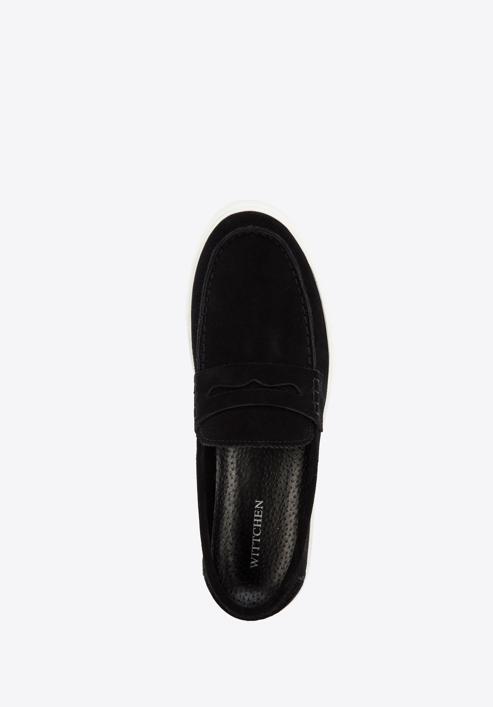 Men's suede moccasins, black, 96-M-517-1-43, Photo 4