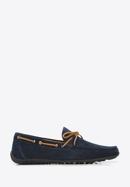 Men's suede driver shoes, navy blue, 96-M-511-5-41, Photo 1