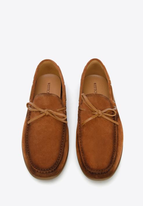 Men's suede driver shoes, brown, 96-M-511-N-40, Photo 2
