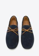 Men's suede driver shoes, navy blue, 96-M-511-N-44, Photo 2