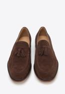 Men's suede tassel loafers, dark brown, 98-M-702-Z-40, Photo 3