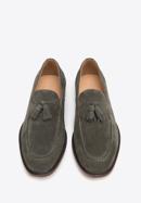 Men's suede tassel loafers, green, 98-M-702-N-44, Photo 3