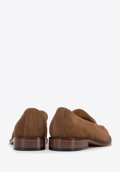 Men's suede tassel loafers, brown, 98-M-702-N-41, Photo 4