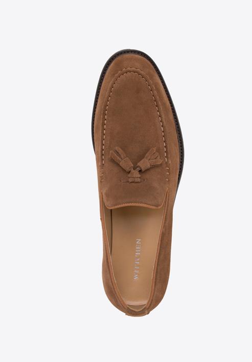 Men's suede tassel loafers, brown, 98-M-702-5-43, Photo 5