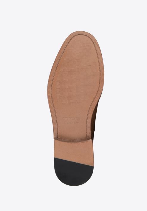 Men's suede tassel loafers, dark brown, 98-M-702-5-45, Photo 6