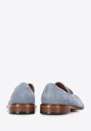 Men's suede tassel loafers, blue, 96-M-706-Z-45, Photo 5