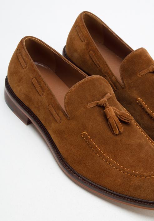 Men's suede tassel loafers, brown, 96-M-706-Z-45, Photo 7