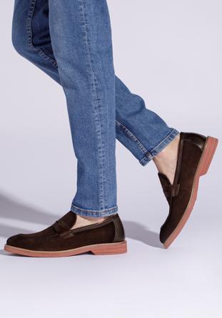 Shoes, dark brown, 94-M-503-4-44, Photo 1