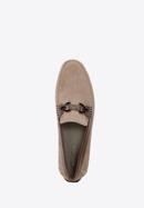 Men's suede loafers, dark beige, 94-M-502-9-41, Photo 4