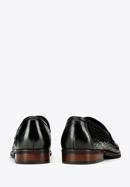 Men's croc-embossed leather bit loafers, black, 97-M-508-1-45, Photo 4