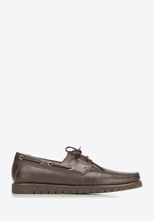 Men's shoes, dark brown, 90-M-505-4-40, Photo 1