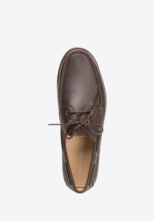 Men's shoes, dark brown, 90-M-505-4-40, Photo 4