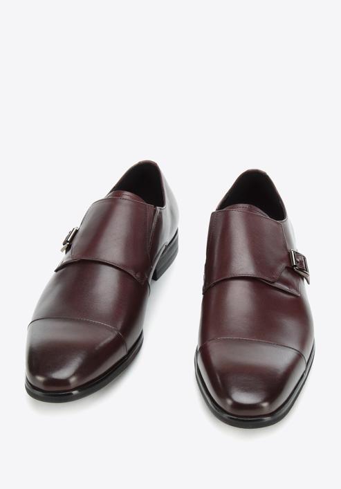 Leather monk shoes, burgundy, 94-M-513-3-40, Photo 2