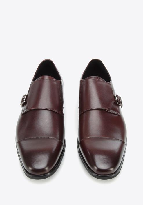 Leather monk shoes, burgundy, 94-M-513-1-40, Photo 3