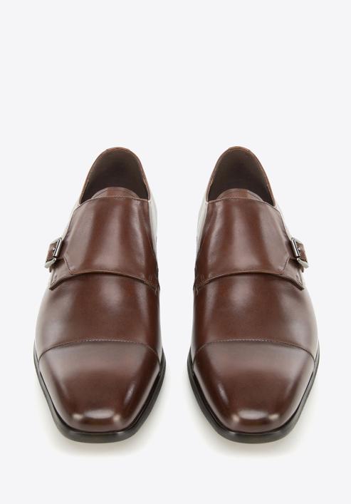 Leather monk shoes, dark brown, 94-M-513-3-43, Photo 3
