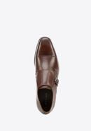 Leather monk shoes, dark brown, 94-M-513-3-43, Photo 4