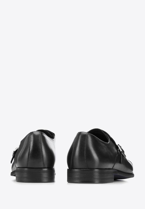 Leather monk shoes, black, 94-M-513-4-44, Photo 5