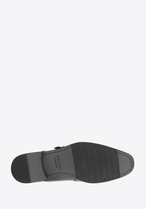 Leather monk shoes, black, 94-M-513-4-44, Photo 6