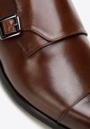 Leather monk shoes, dark brown, 94-M-513-1-40, Photo 7