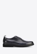 Men's leather Oxford shoes, navy blue, 95-M-507-1-41, Photo 1