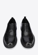 Men's leather Oxford shoes, black, 95-M-507-N-44, Photo 3