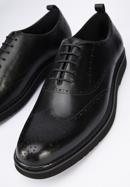 Men's leather Oxford shoes, black, 95-M-507-N-40, Photo 7