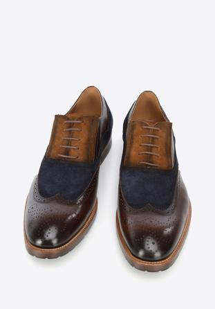 Men' s Oxford shoes, dark brown, 96-M-705-4-44, Photo 1
