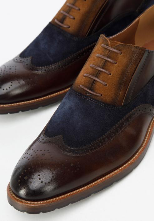 Men' s Oxford shoes, dark brown, 96-M-705-4-44, Photo 7