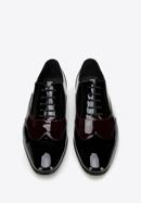 Men's two-tone patent leather Oxfords shoes, black-burgundy, 96-M-503-13-44, Photo 2