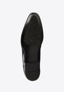 Men's two-tone patent leather Oxfords shoes, black-navy blue, 96-M-503-1N-39, Photo 6